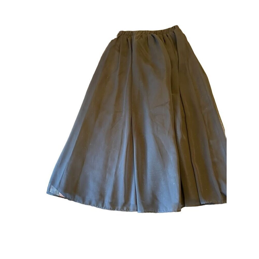 Bedford‎ Fair Women's Black Sheer Overlay Midi Skirt Size 6